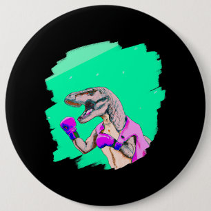 Tyrannosaurus Rex T Rex Boksen Koele Grappige Dino Ronde Button 6,0 Cm
