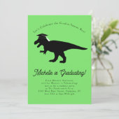 Tyrannosaurus Rex T-Rex Dinosaur Graduation Party Kaart (Staand voorkant)