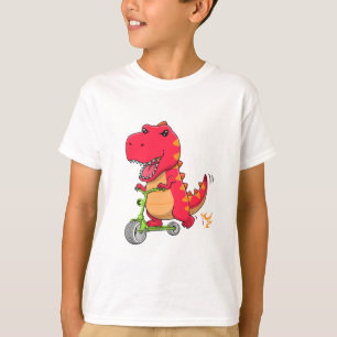 Tyrannosaurus rex T-rex Dinosaur Riding a Scooter  T-shirt