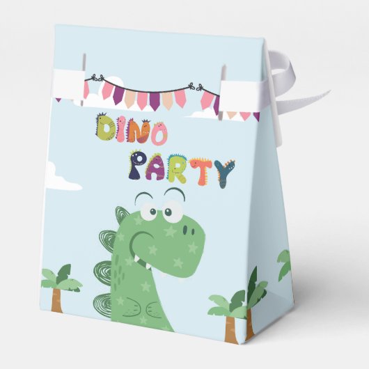 Tyrannosaurus Rex/T-Rex verjaardagsfeestje Bedankdoosjes (Achterkant)