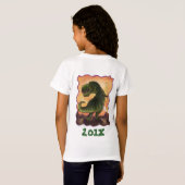 Tyrannosaurus Rex T-shirt fille d'anniversaire (Dos entier)