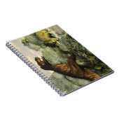 Tyrannosaurus rex vecht tegen styracosaurus notitieboek (Rechterzijde)