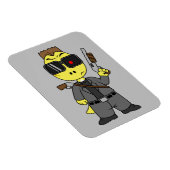 Tyrannosaurus rex verkleed als de terminator. magneet (Rechterzijde)