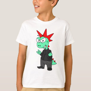 Tyrannosaurus rex verkleed als een Punk. T-shirt