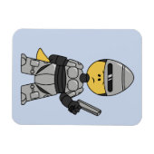 Tyrannosaurus rex verkleed als robocop. magneet (Horizontaal)