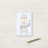 Tyrannosaurus rex verkleed als robocop. post-it® notes (Op bureau)