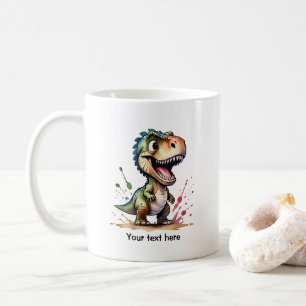 Tyrannosaurus Rex Waterverfspatspersoonlijk Koffiemok