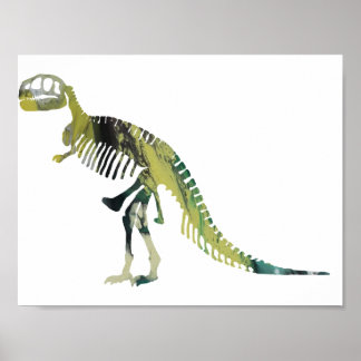 Tyrannosaurus skelet poster
