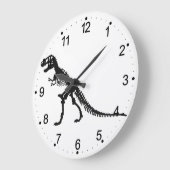 Tyrannosaurus Skeleton - Choose background color Grote Klok (Hoek)
