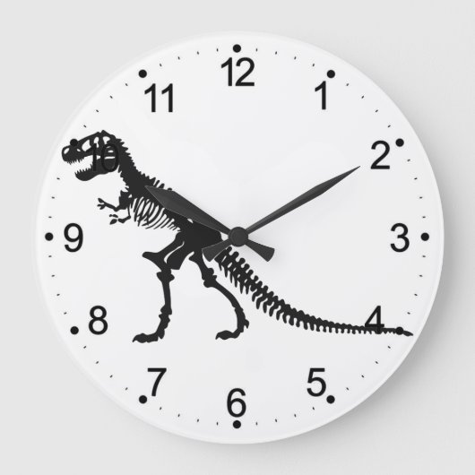 Tyrannosaurus Skeleton - Choose background color Grote Klok (Voorkant)