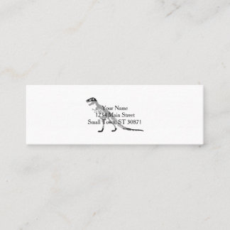 Tyrannosaurus Skeleton - Choose background color Mini Visitekaartje