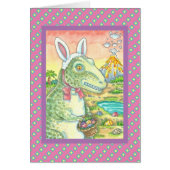 TYRANNOSAURUS T REX EASTER BUNNY NOTE CARD VERse (Voorkant)