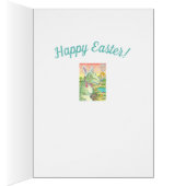 TYRANNOSAURUS T REX EASTER BUNNY NOTE CARTE VERSE (Intérieur (Droit))