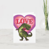 Tyrannosaurus Valentijnsdag Feestdagen Kaart (Voorkant)