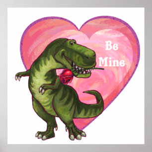 Tyrannosaurus Valentijnsdag Poster