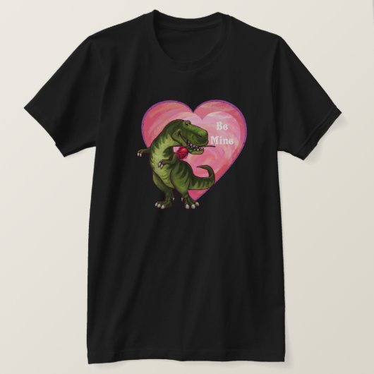 Tyrannosaurus Valentijnsdag T-shirt (Design voorkant)