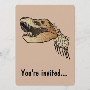 Tyrannous Rex Dinosaur verjaardagsfeestje uitnodig Kaart