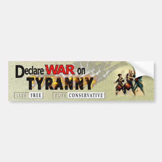 Tyranny Bumpersticker (Voorkant)