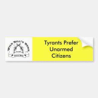 Tyrants geven de voorkeur aan ongewapende burgers bumpersticker
