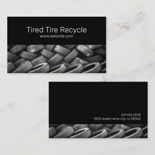 Tyre Shop Recyclen Auto Visitekaartje (Voorkant / Achterkant)