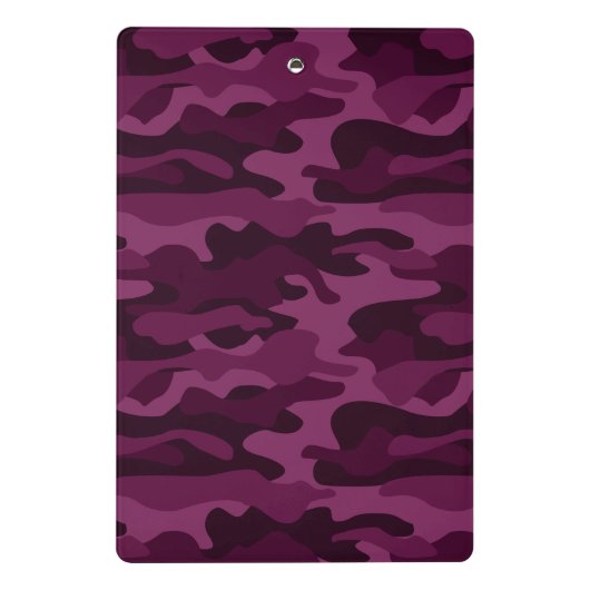Tyrian Paars Eenkleurig Camo Mini Klembord (Achterkant)