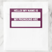 Tyrian Purple Nom & Pronoun Étiquette (Sac)