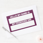 Tyrian Purple Nom & Pronoun Étiquette (Enveloppe)