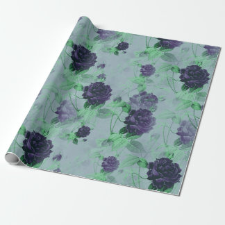 TYRIËNPAARSE BLOEMEN INPAPPEREN VELLEN CADEAUPAPIER