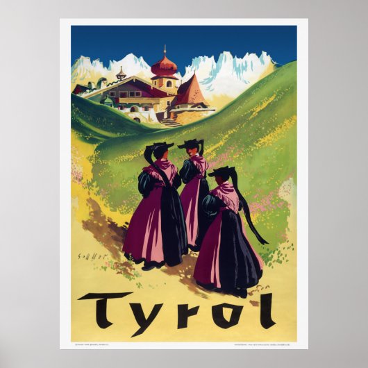 Tyrol Austria Vintage Poster 1947 (Devant)