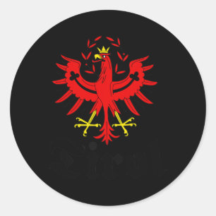 Tyrol Tyrolean Eagle Tyrolean Coat of Arms Mannen Ronde Sticker