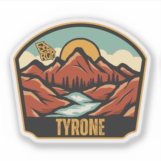 Tyrone, Georgia Sticker (Voorkant)