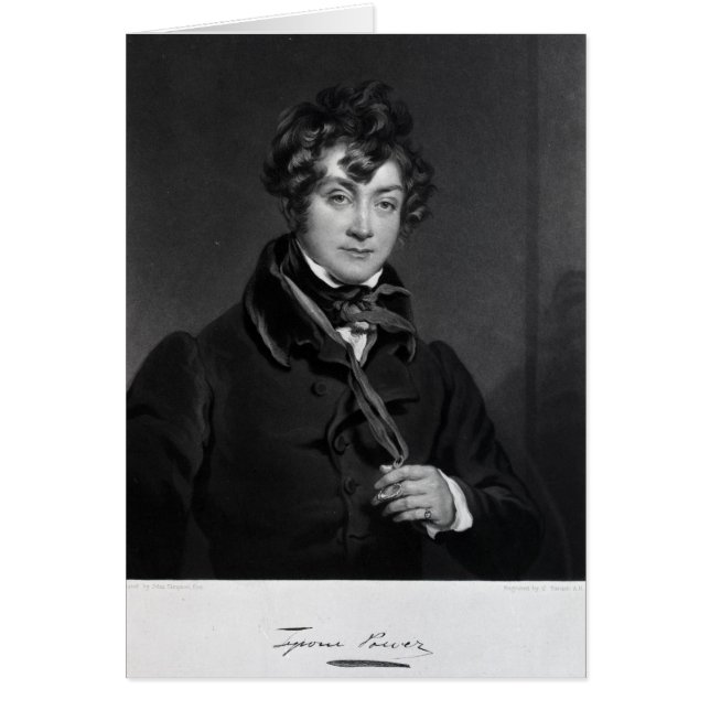 Tyrone Power, gravée par James Sands, vers 1833 (Devant)
