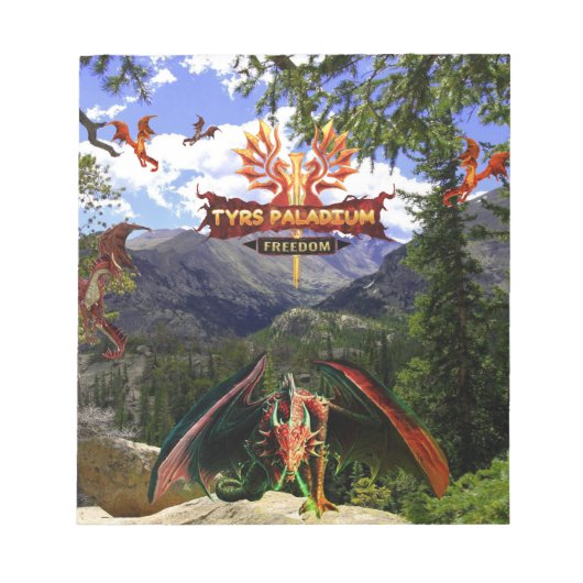 Tyrs Paladium Red Dragons Notitieblok (Voorkant)