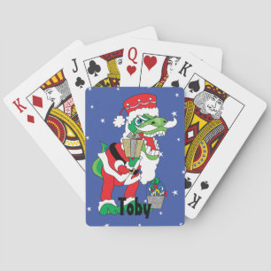 TySANTAsaurus Rex-kerstspeelkaarten Pokerkaarten