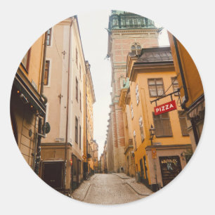 Tyska Brinken, Gamla Stan, Oude Stad, Stockholm Ronde Sticker