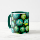 TYSON ~ Mug personnalisé ~ Marbres verts ~ (Devant gauche)