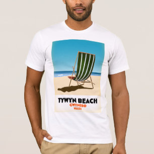 Tywyn strand Gwynedd Wales strand poster T-shirt