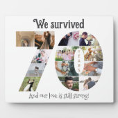 Tzeventigjarig huwelijksjubileum foto fotoplaat (Voorkant)