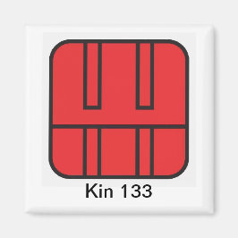 Tzolkin Caminhante do Ceu Vermelho Kin 133 Magneet