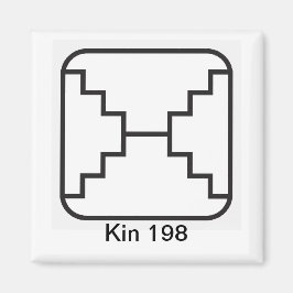 Tzolkin Espelho Branco Kin 1998 Magneet