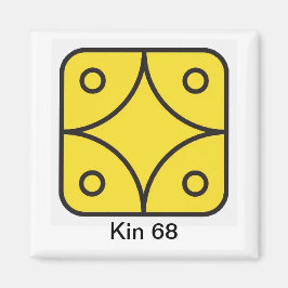 Tzolkin Estrela Amarela Kin 68 Magneet