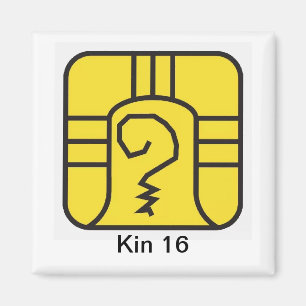 Tzolkin Guerreiro Amarelo Kin 16 Magneet