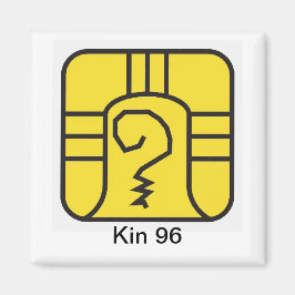 Tzolkin Guerreiro Amarelo Kin 96 Magneet