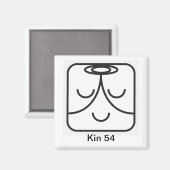 Tzolkin Mago Branco Kin 54 Magneet (Voorkant / Achterkant)