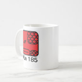 Tzolkin Serpente Vermelha Kin 185 Koffiemok (Voorkant links)