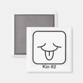 Tzolkin Vento Branco Kin 62 Magneet (Voorkant / Achterkant)