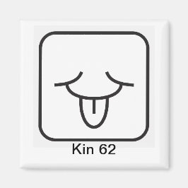 Tzolkin Vento Branco Kin 62 Magneet