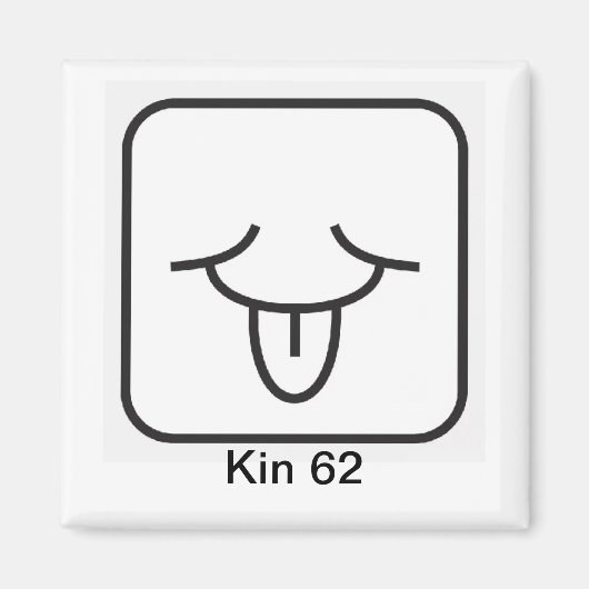 Tzolkin Vento Branco Kin 62 Magneet (Voorkant)