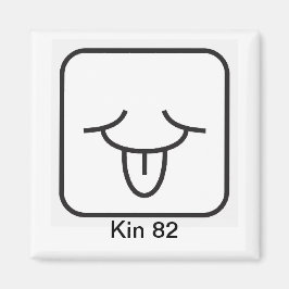 Tzolkin Vento Branco Kin 82 Magneet