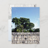 Tzompantli-Wall van Skulls, Chichen Itza Briefkaart (Voorkant / Achterkant)